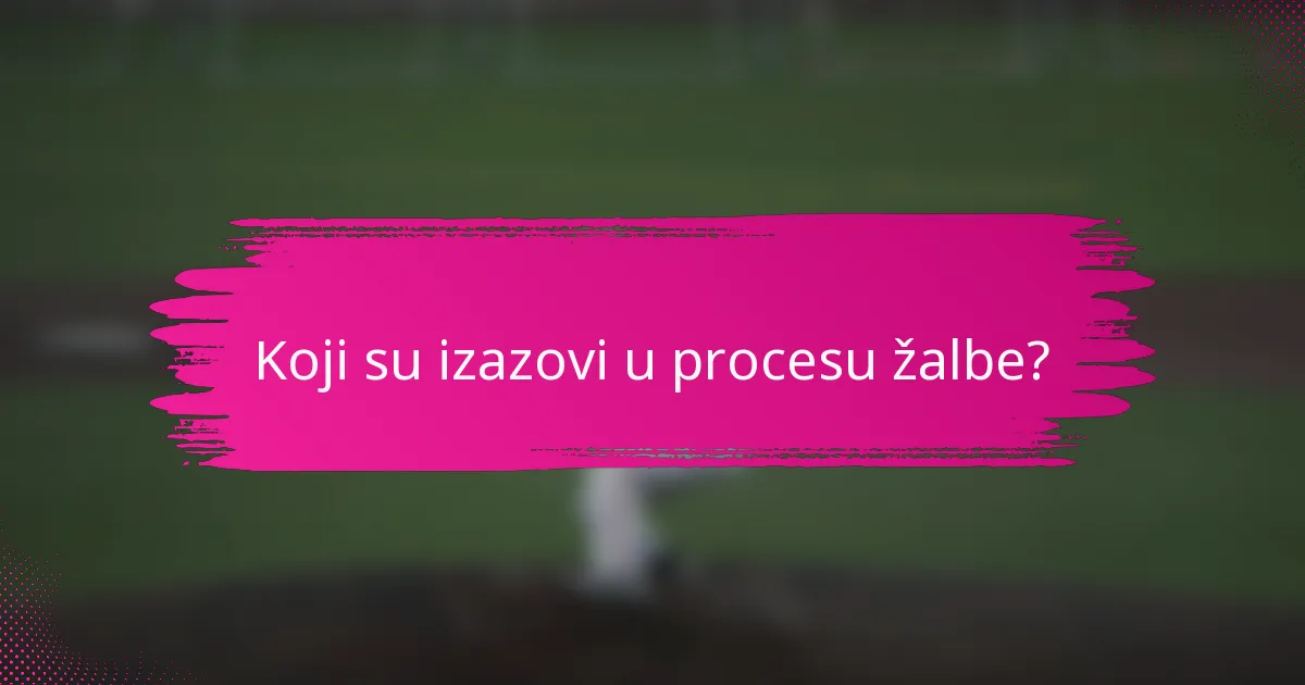 Koji su izazovi u procesu žalbe?